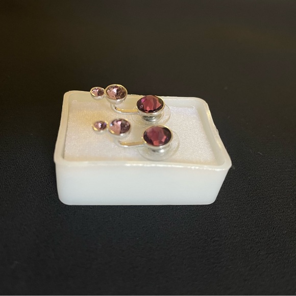 Swarovski Purple Earrings - Picture 2 of 3